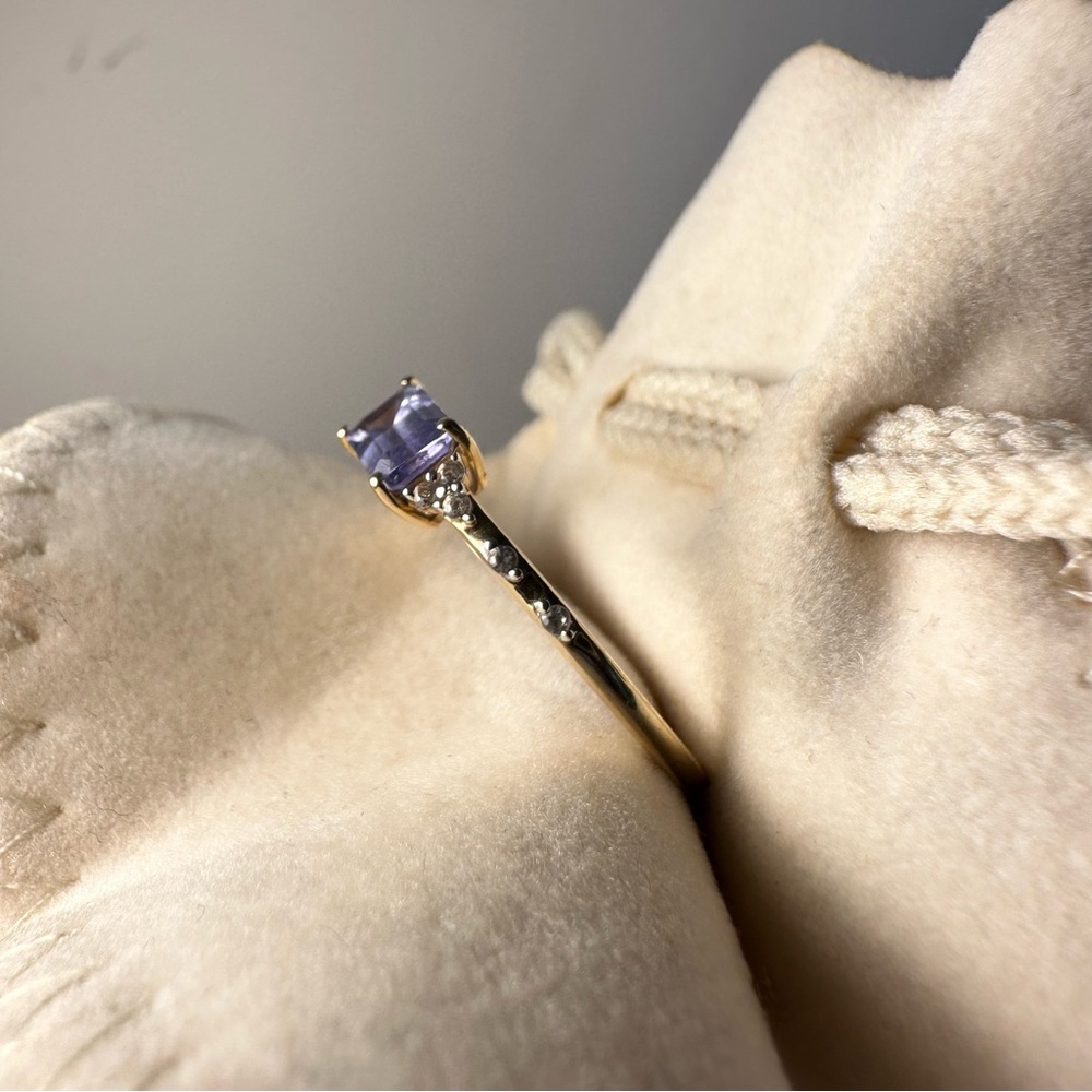 Local Eclectic - Solid Gold December Capsule Tanzanite Baguette Ring - Picture 5 of 17